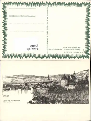 570103,tolle Künstler AK Ulf Seidl Stein an der Donau u. Krems