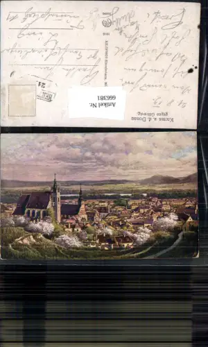 666381,Künstler Ak Krems a. d. Donau geg. Göttweig pub Kilophot 20090