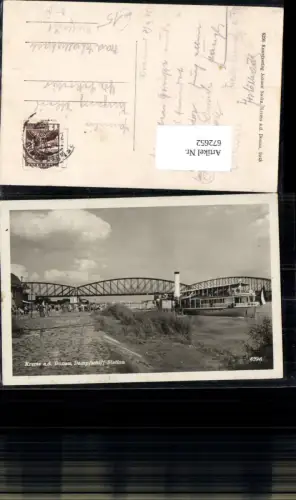 672652,Krems a. d. Donau Dampfschiff-Station Schiff Dampfer Brücke