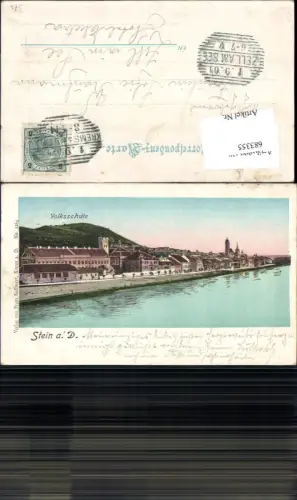 683355 Stein an der Donau bei Krems Volksschule 1900 pub Sedlmayr 1264