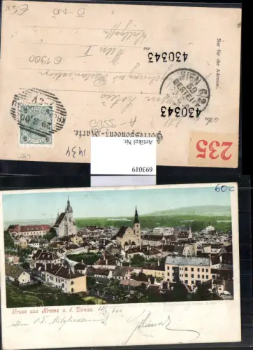 693019 tolle AK Krems an der Donau pub Johann Saska