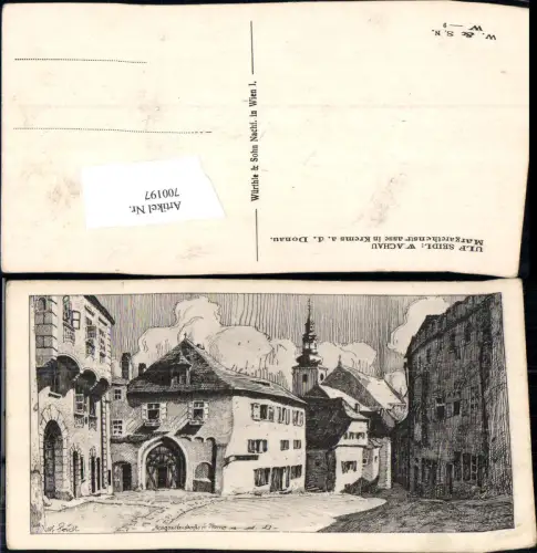 700197 Künstler AK Ulf Seidl Krems an der Donau Margarethenstraße