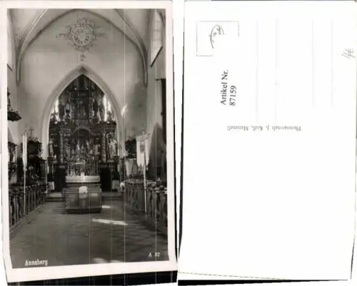 87159,Annaberg Kirche Innen Altar