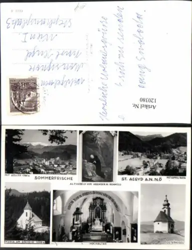 120380,St Aegyd am Neuwalde Mehrbild Maria am Gscheid Kirche Altar