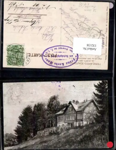 132138,H. Klingsbögl Franz Krebs Schutzhaus am Schöpfl St Corona Laaben Wienerwald