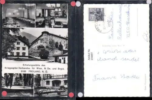 234497,Freiland b. Türnitz Erholungsstätte d. Kriegsopfer-Verbandes für Wien Mehrbildkarte