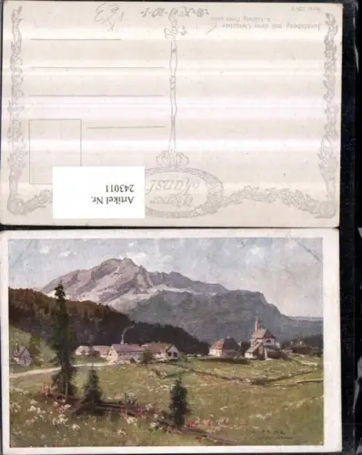 243011,Künstler AK K. Ludwig Prinz Josefsberg m. d. Ötscher pub Brüder Kohn B.K.W.I. 226euro9