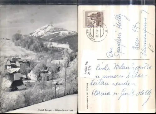 251276,Wienerbruck Hotel Burger m. d. Ötscher Winterbild