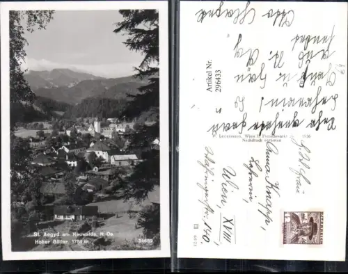 296433,St. Aegyd am Neuwalde Totale m. Hoher Göller Bergkulisse