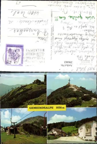 296463,Gemeindealpe Talstation Gipfelkreuz Terzerhaus Sessellift Mehrbildkarte b. Mitterbach