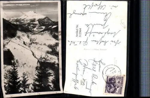 312964,Annaberg Totale m. Ötscher Bergkulisse Winterbild
