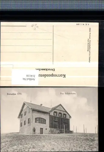 314118,Reisalpe Schutzhaus Berghütte b. Hohenberg pub B.K.W.I. 2388