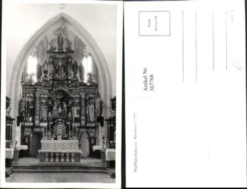 367768,Foto AK Annaberg Wallfahrtskirche Kirche Innenansicht Altar