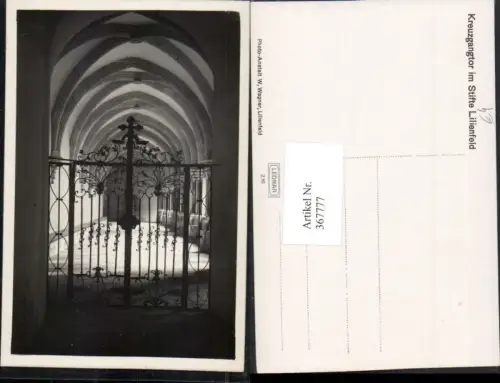 367777,Foto AK Stift Lilienfeld Kreuzgangtor Gittertor