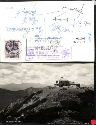 367790,Gemeindealpe b. Mitterbach Terzerhaus Berghütte Bergkulisse