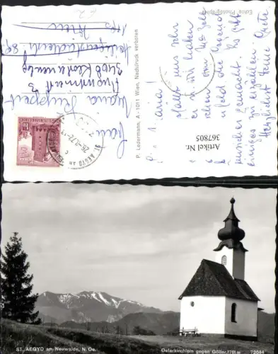 367805,St. Aegyd am Neuwalde Osterkirchlein Kirche geg. Göller Bergkulisse