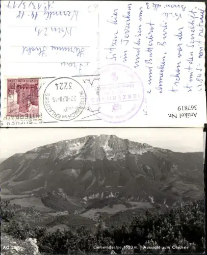 367819,Gemeindealpe b. Mitterbach geg. Ötscher Bergkulisse