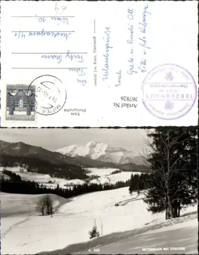 367826,Mitterbach Teilansicht m. Ötscher Bergkulisse Winterbild