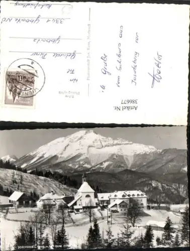 386677,Josefsberg b. Türnitz Totale m. Ötscher Bergkulisse Winterbild