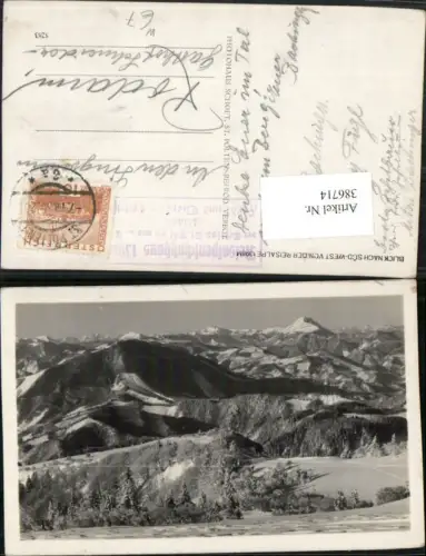 386714,Blick nach Südwest von d. Reisalpe b. Lilienfeld Bergkulisse