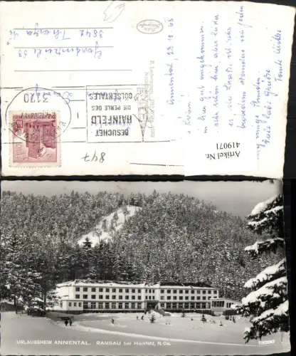 419071,Ramsau b. Hainfeld Urlaubsheim Annental Winterbild