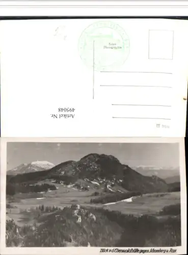 ,Blick von d. Ebenwaldhütte b. Kleinzell geg. Schneeberg Bergkulisse