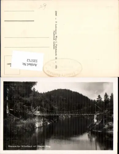 535712,tolle Foto-AK Mitterbach Staussee Steg Annaberg Josefsberg pub Ledermann 22945