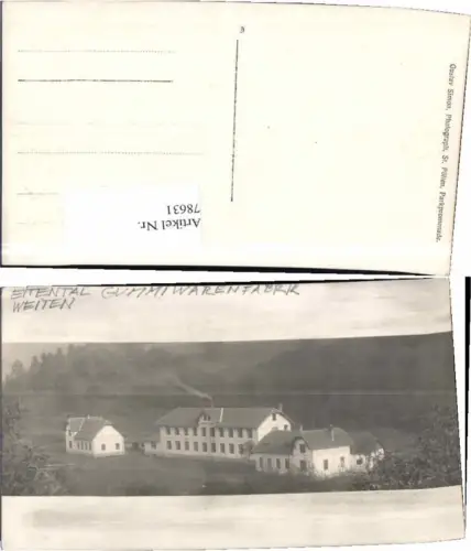 78631,Eitental b. Weiten Gummiwarenfabrik RARE Fotokarte