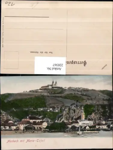 220367,Marbach m. Maria Taferl Teilansicht Dampfer