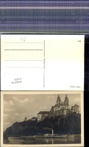 313625,Künstler Ak Stift Melk Schiff Dampfer pub Kilophot 45euro1