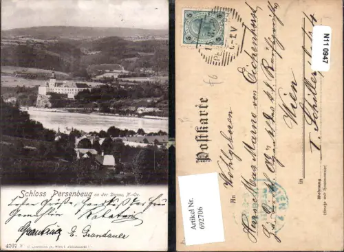 692706 Persenbeug an der Donau Ybbs um 1905 pub Ledermann 4707 F