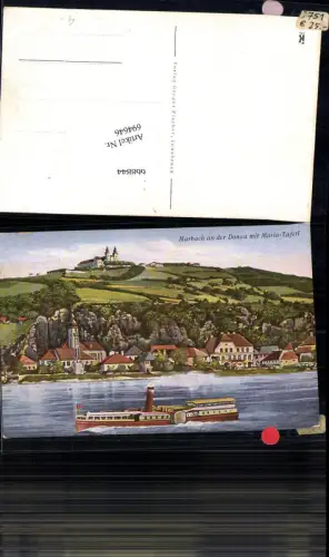 694646 Künstler AK Maria Taferl m. Marbach an der Donau Dampfer