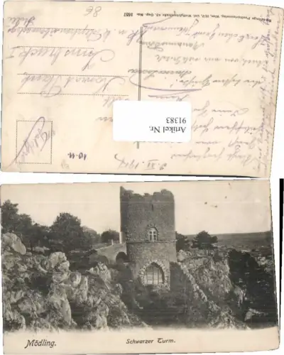 91383,Mödling bei Wien Schwarzer Turm 1917