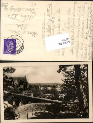 113709,Mödling bei Wien Partie im Ort 1942