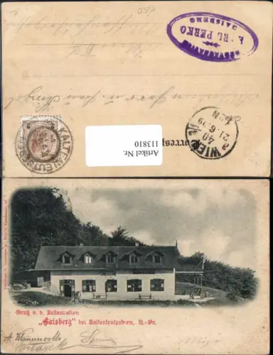 113810,Gruss v.d. Restauration Gaisberg bei Kaltenleutgeben Gasthaus