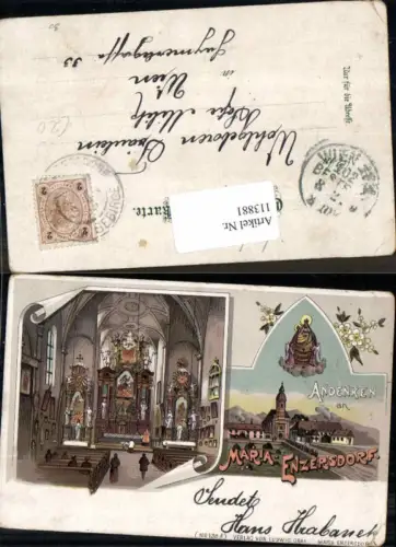 113881,Tolle schöne Litho Maria Enzersdorf Gruss aus Andenken an 1898