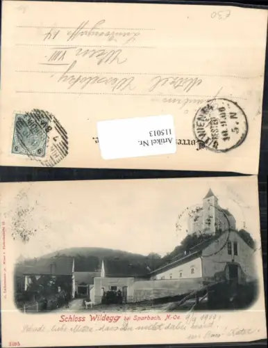 115013,Schloss Wildegg bei Sparbach 1899 seltene AK