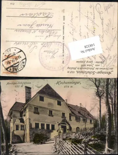 148328,Anninger Schutzhaus Hochanninger bei Mödling 1928