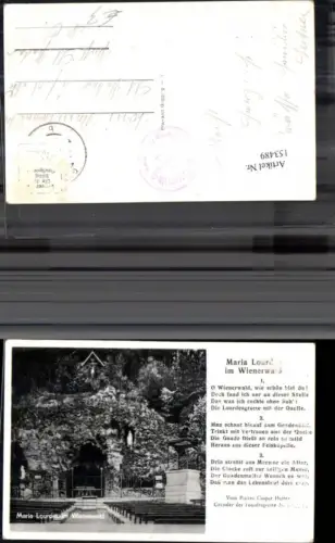 153489,Maria Lourdes i. Wienerwald Liedkarte