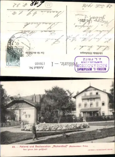 170105,Gumpoldskirchen Meierei u. Restauration Richardhof J. L. Fritz