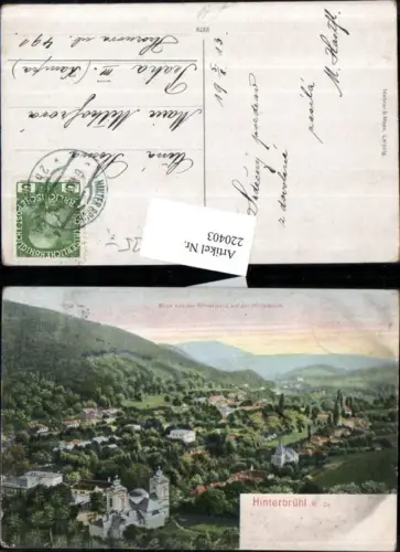 220403,Hinterbrühl b. Mödling Totale Blick v. d. Römerwand auf d. Hinterbrühl