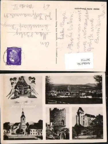 367731,Maria Enzersdorf Totale Kirche Schwarzer Turm Burg Liechtenstein Mehrbildkarte