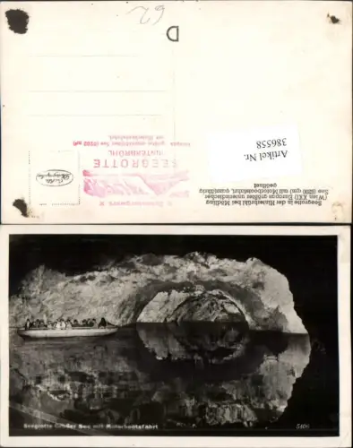 386558,Hinterbrühl b. Mödling Seegrotte Großer See Motorboot