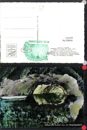 417571,Seegrotte Hinterbrühl b. Wien Großer See m. Motorbootfahrt