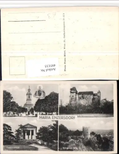 495135,Maria Enzersdorf Kirche Tempel Turm Burg Mehrbildkarte