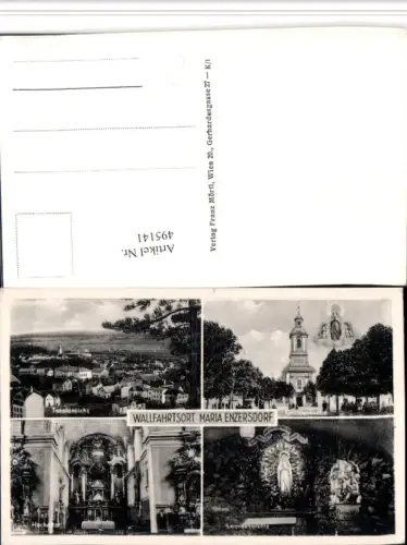 495141,Maria Enzersdorf Totale Kirche Lourdesgrotte Mehrbildkarte
