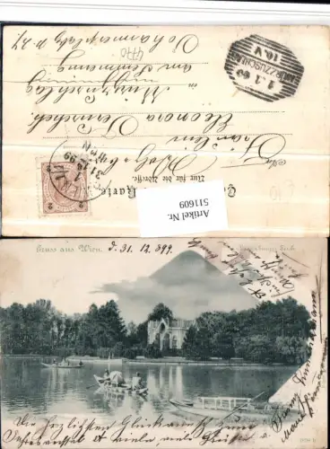 511609,Gruß aus Wien Mödling Laxenburg Teich Boote Franzensburg