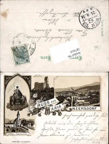 587418,Litho Maria Enzersdorf Schloss Liechtenstein