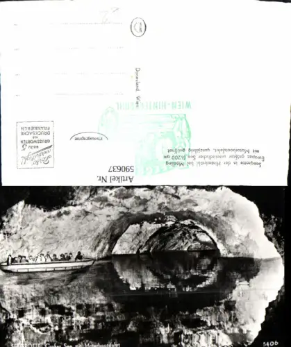 590637,Foto Ak Seegrotte Hinterbrühl b. Mödling Boot Schiff Grotte