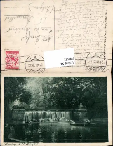 590841,Laxenburg Wasserfall Schlosspark Ruderboot Boot